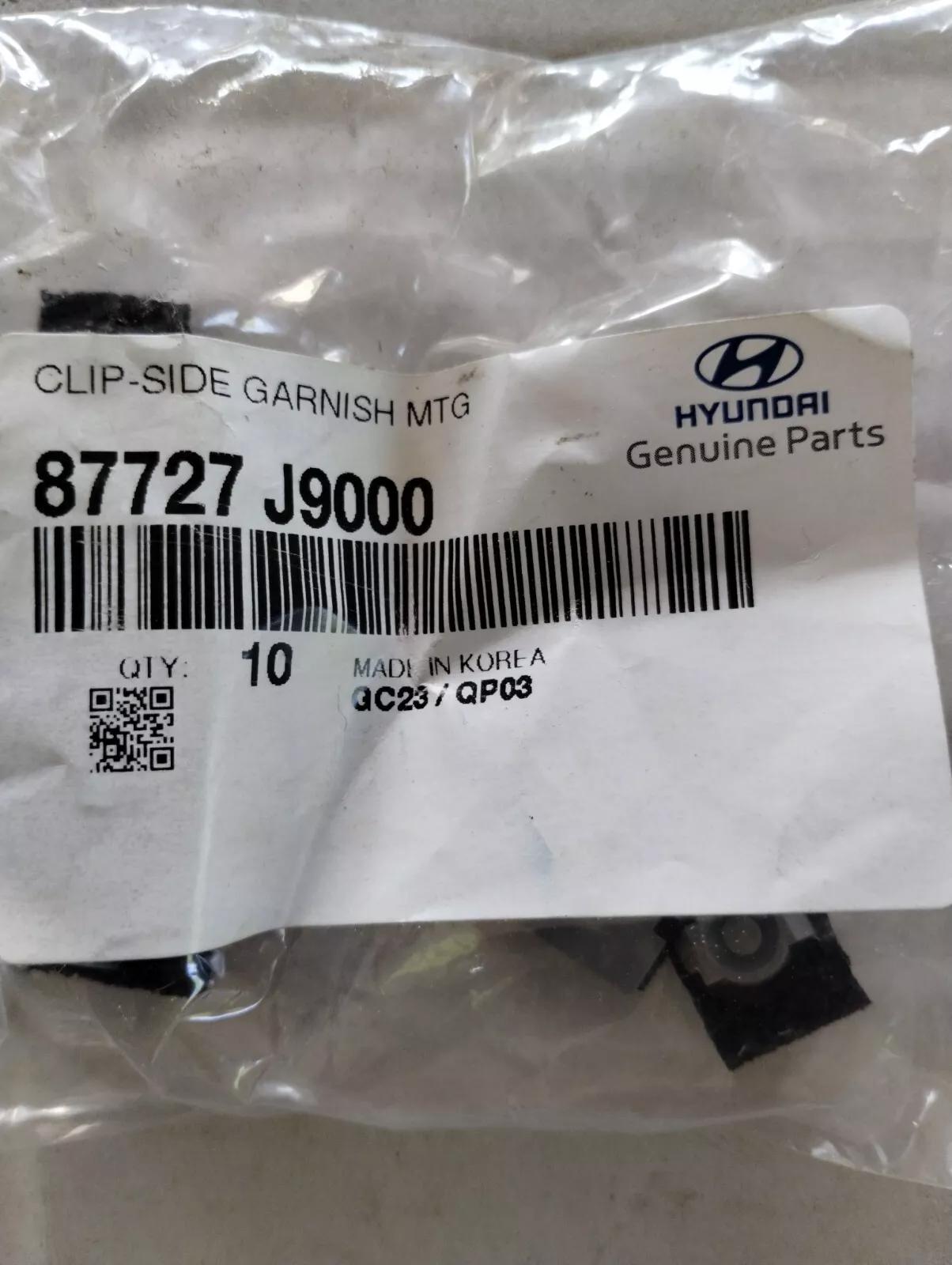 Genuine Hyundai, CLIP-SIDE GARNISH MTG. 10 pcs.Nr: 87727J9000