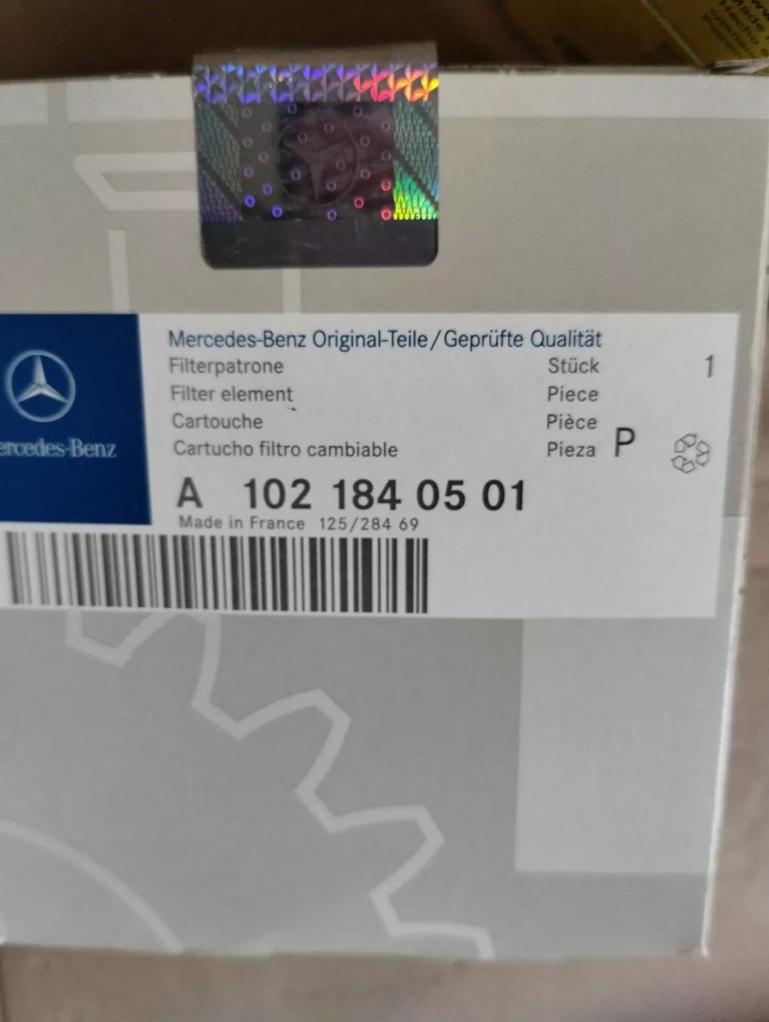 ORIGINAL Mercedes, oil filter. Nr: A1021840501