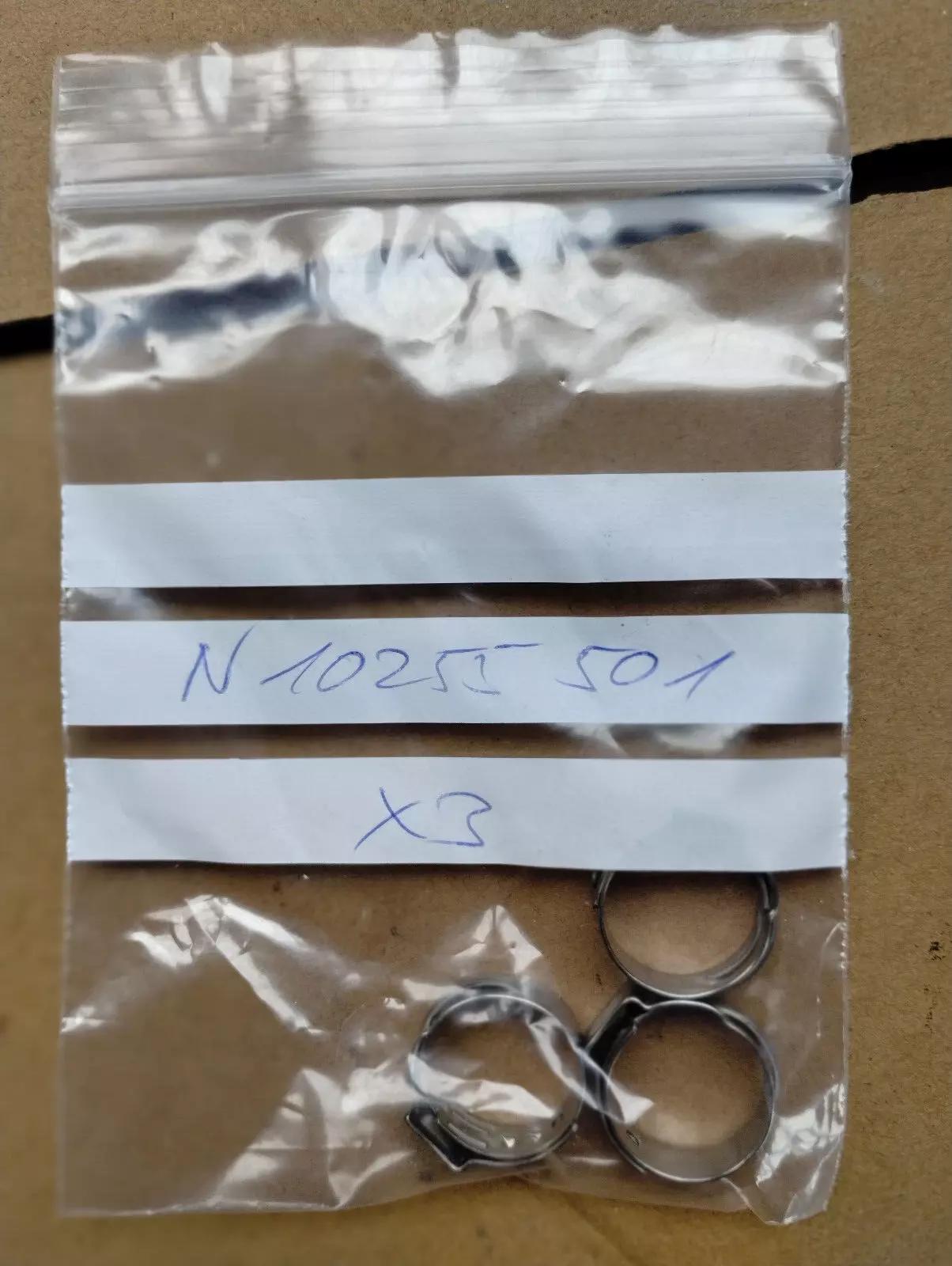 ORIGINAL BENTLEY EAR CRIMP HOSE CLAMP. 3 PCS. NR: N10255501