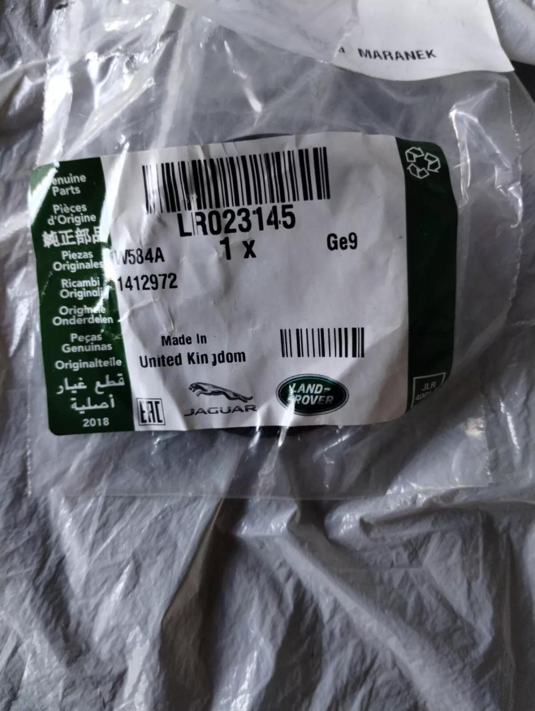 Jaguar, Land Rover,  genuine O ring. Nr: LR023145