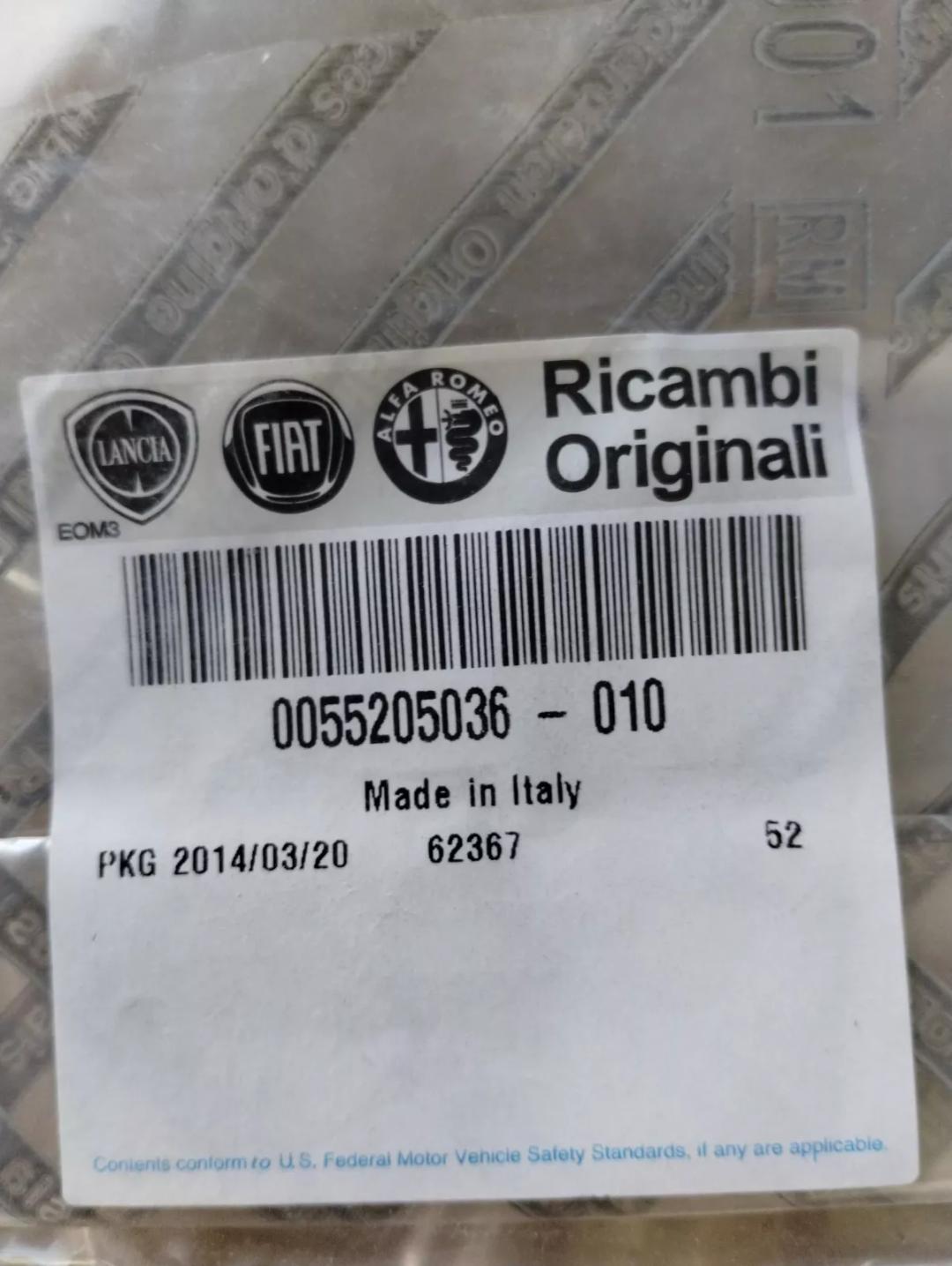 Genuine Fiat, Alfa Romeo gasket. Nr: 55205036